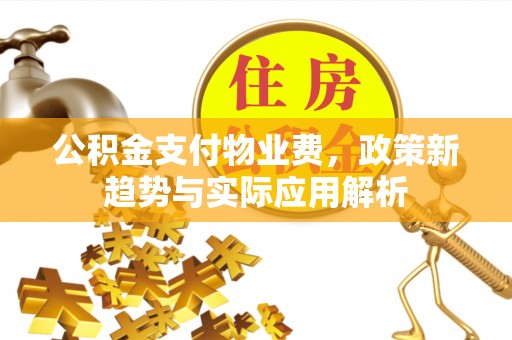 高碑店公积金支付物业费，政策新趋势与实际应用解析