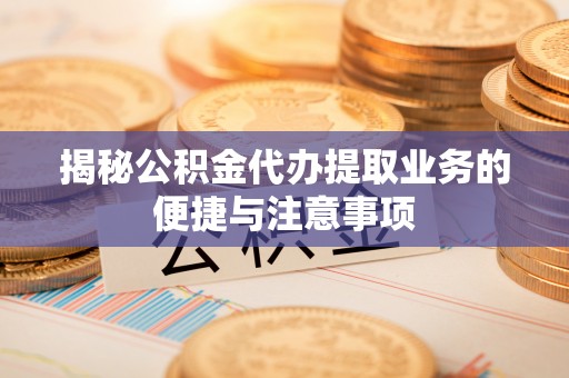 高碑店揭秘公积金代办提取业务的便捷与注意事项