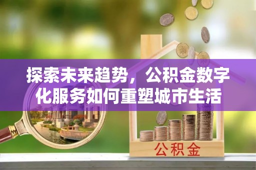 高碑店探索未来趋势，公积金数字化服务如何重塑城市生活