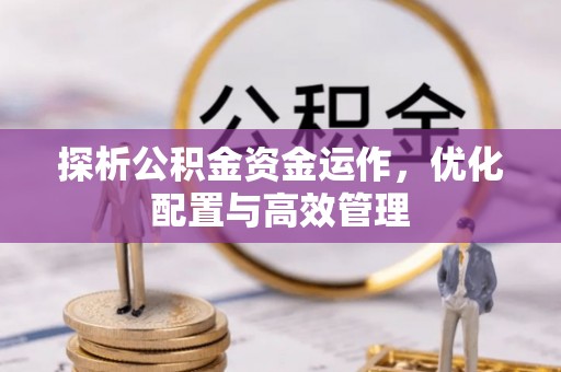 高碑店探析公积金资金运作，优化配置与高效管理