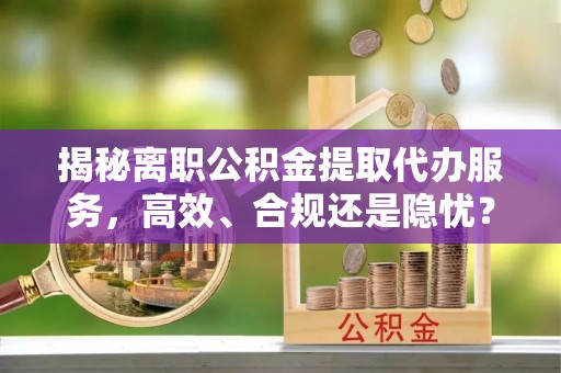 高碑店揭秘离职公积金提取代办服务，高效、合规还是隐忧？